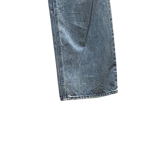 Denim Forum The Farrah High Rise Wide Leg Jeans Blue Size 32L Aritzia Y2K School - Picture 9 of 14